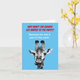 Graciosa tarjeta de saludo de Chiste Giraffe Dad