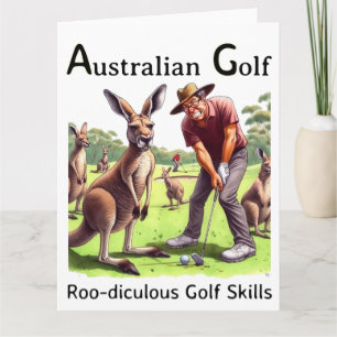 Graciosa tarjeta de saludo de golf