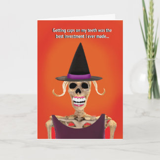 Graciosa tarjeta de saludo de Halloween para ella