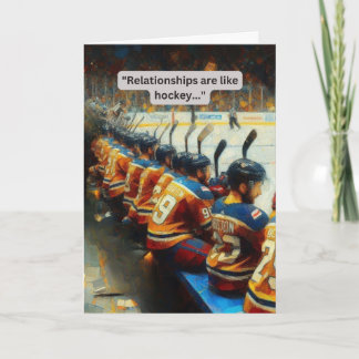 Graciosa tarjeta de saludo de hockey - "Cambio de