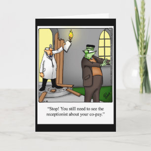 Graciosa tarjeta de saludo de humor de Halloween