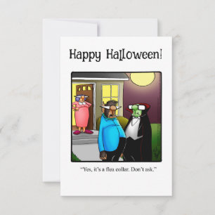 Graciosa tarjeta de saludo de humor de Halloween