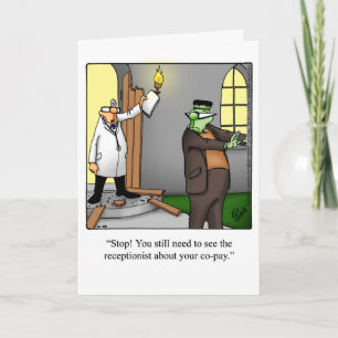 Graciosa tarjeta de saludo de humor de Halloween