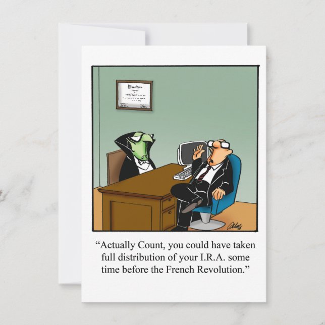 Graciosa tarjeta de saludo de humor de Halloween (Anverso)