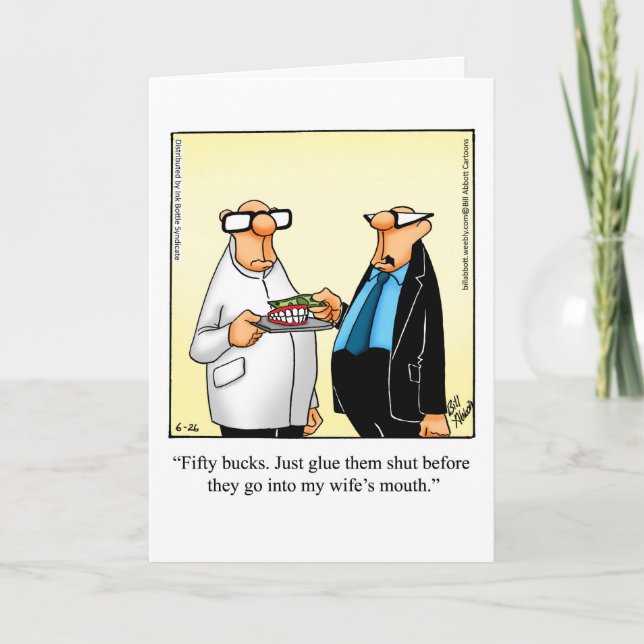 Graciosa tarjeta de saludo de humor para divorcios (Anverso)