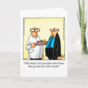 Graciosa tarjeta de saludo de humor para divorcios