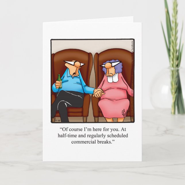 Graciosa tarjeta de saludo de humor para el aniver (Anverso)