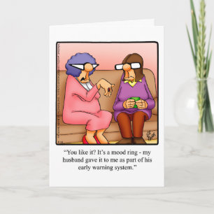Graciosa tarjeta de saludo de humor para el aniver