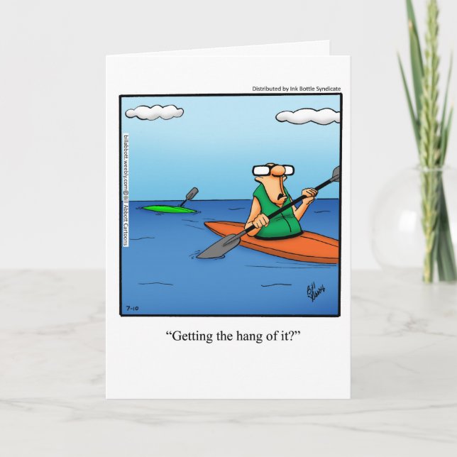 Graciosa tarjeta de saludo de humor para el aniver (Anverso)