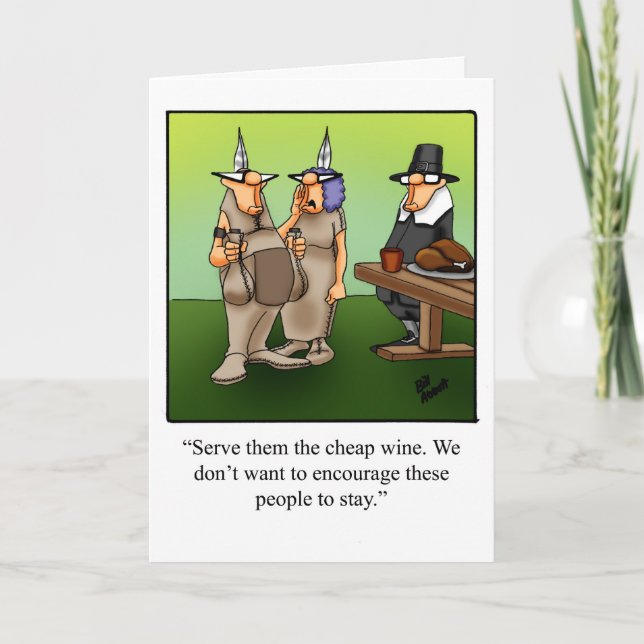 Graciosa tarjeta de saludo de humor para el día de (Anverso)