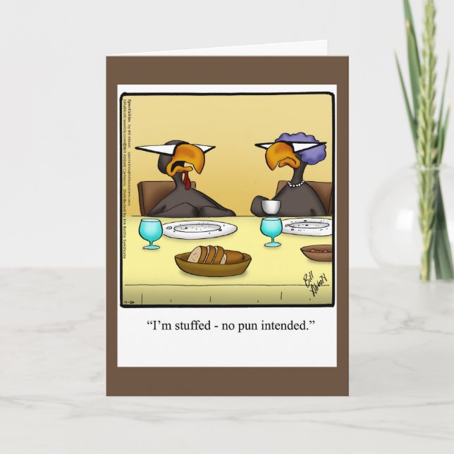 Graciosa tarjeta de saludo de humor para el día de (Anverso)