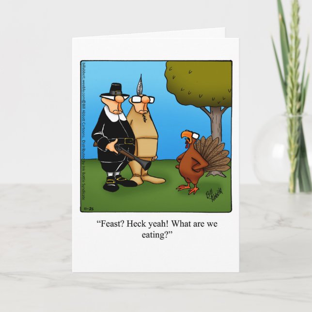 Graciosa tarjeta de saludo de humor para el día de (Anverso)