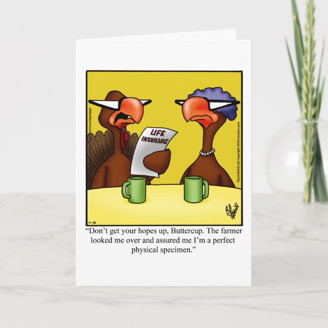 Graciosa tarjeta de saludo de humor para el día de (Anverso)