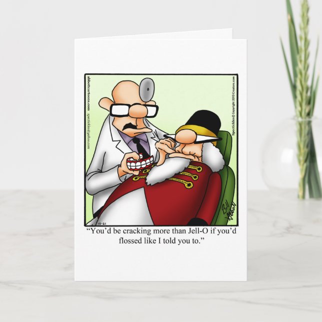 Graciosa tarjeta de saludo de humor para Navidades (Anverso)