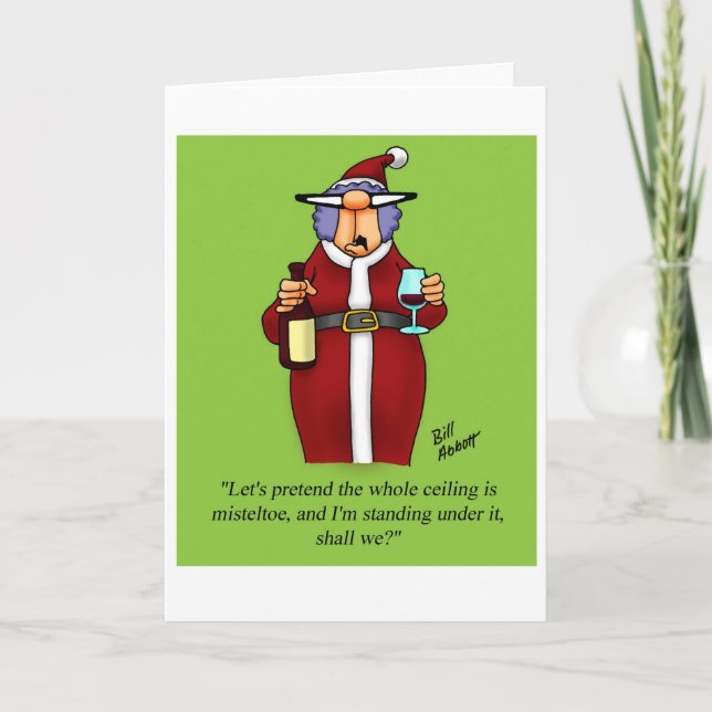 Graciosa Tarjeta De Saludo De Humor Para Navidades (Anverso)