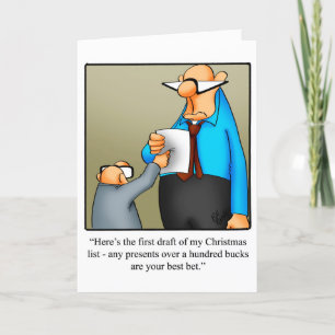 Graciosa tarjeta de saludo de humor para Navidades