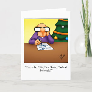 Graciosa tarjeta de saludo de humor para Navidades