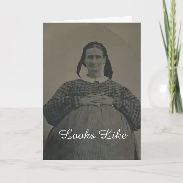 Graciosa tarjeta de saludo de Invitación de embara (Anverso)