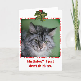 Graciosa tarjeta de saludo de Navidades de Cat Mis