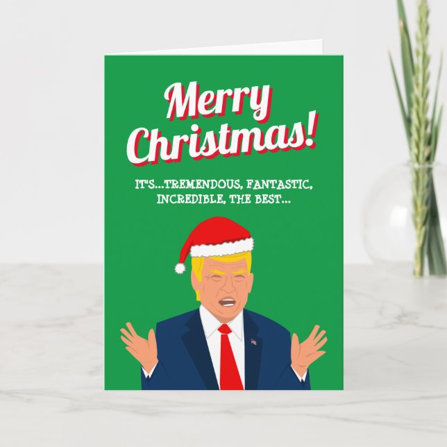 Graciosa tarjeta de saludo de Navidades personaliz (Anverso)