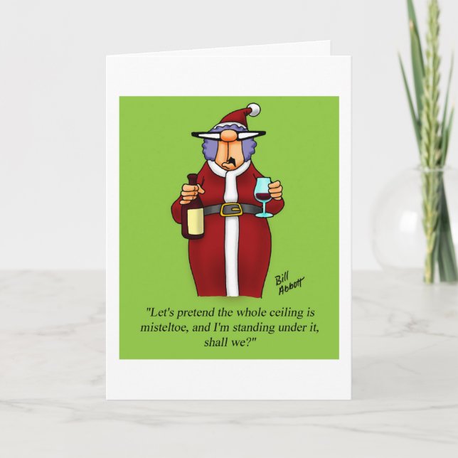 Graciosa tarjeta de saludo de Navidades románticos (Anverso)