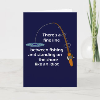 Graciosa tarjeta de saludo de pesca