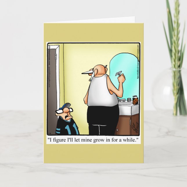 Graciosa tarjeta de saludo del Día del Padre (Anverso)