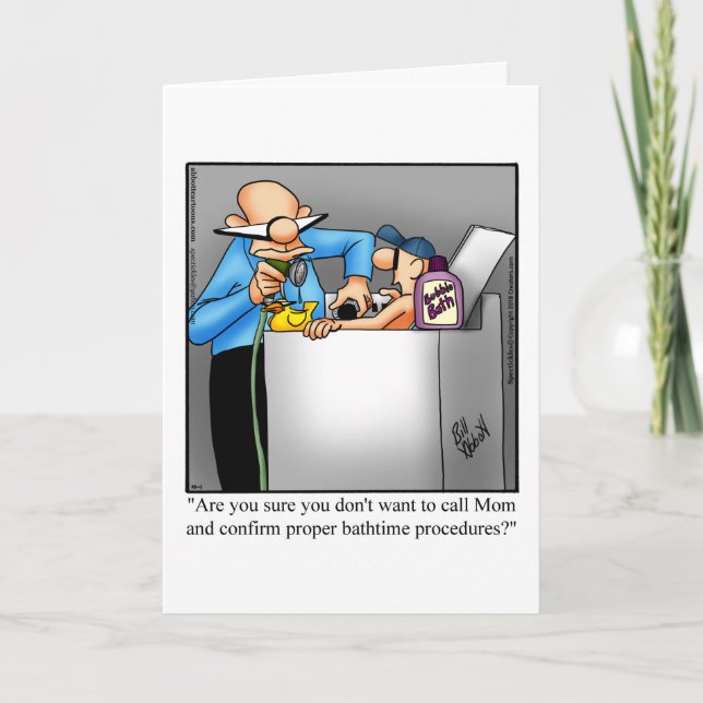 Graciosa tarjeta de saludo del Día del Padre (Anverso)