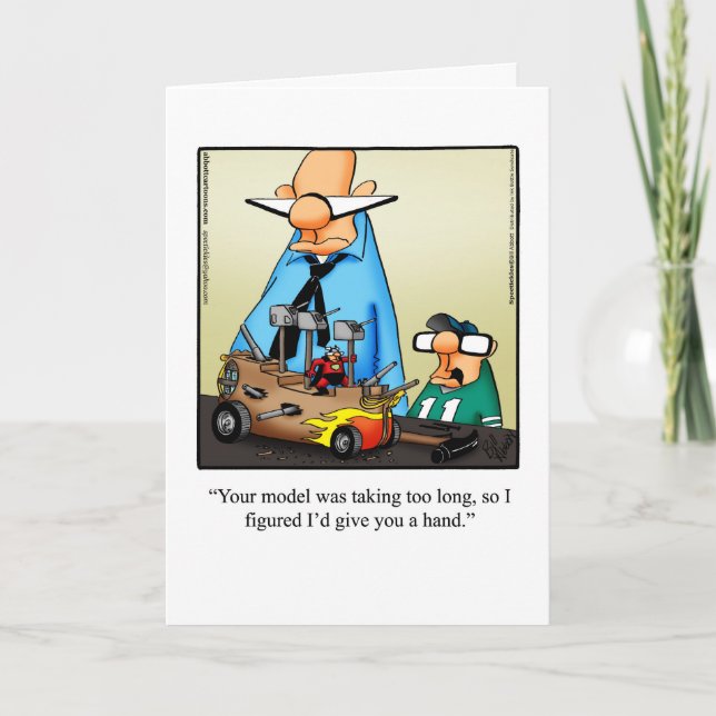 Graciosa tarjeta de saludo del Día del Padre (Anverso)