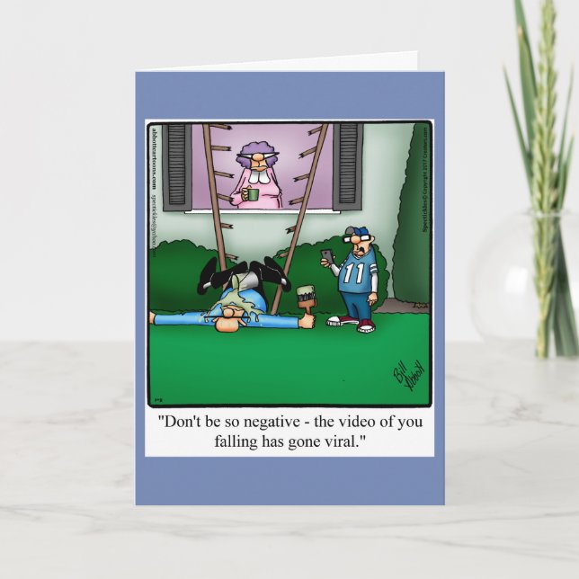 Graciosa tarjeta de saludo del Día del Padre (Anverso)