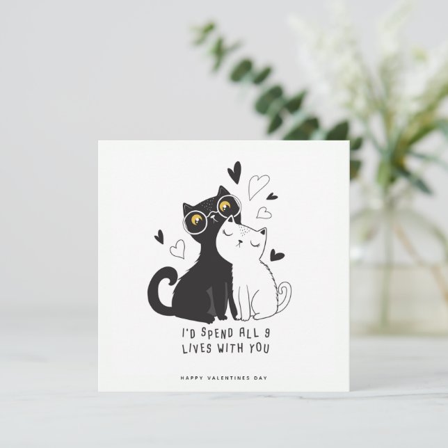 Graciosa tarjeta de saludo Día de San Valentín de  (Anverso de pie)