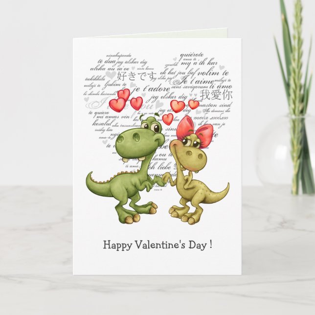 Graciosa tarjeta de saludo El día de San Valentín  (Anverso)