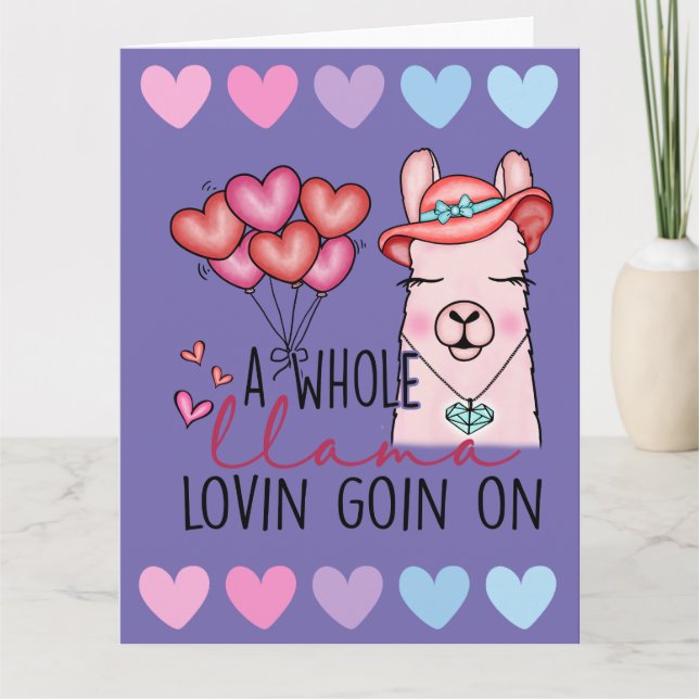 Graciosa tarjeta de saludo El día de San Valentín (Anverso)