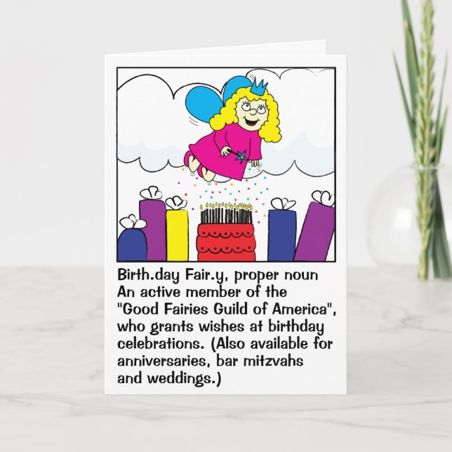 Graciosa tarjeta de saludo Feliz Cumpleaños (Anverso)