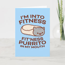 Graciosa tarjeta de saludo para gato: PURRITO FITN
