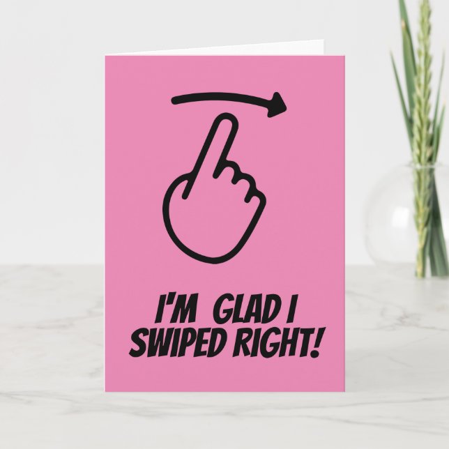 Graciosa tarjeta de San Valentín me alegro de habe (Anverso)