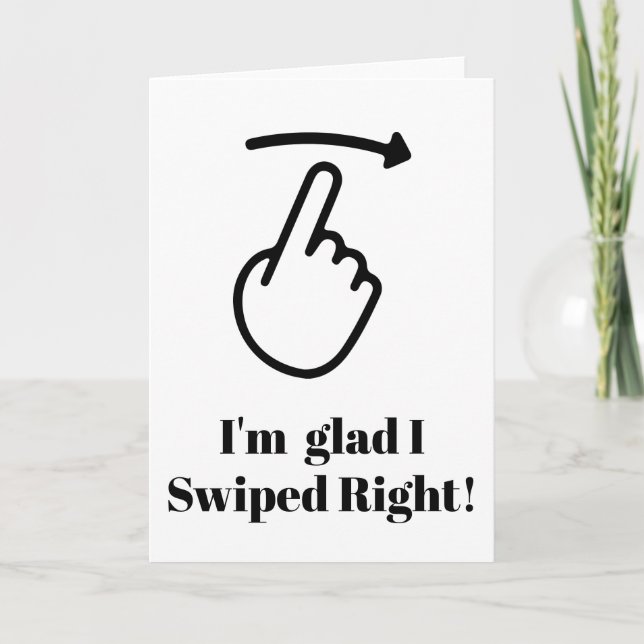 Graciosa tarjeta de San Valentín me alegro de habe (Anverso)