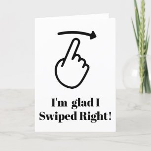 Graciosa tarjeta de San Valentín me alegro de habe