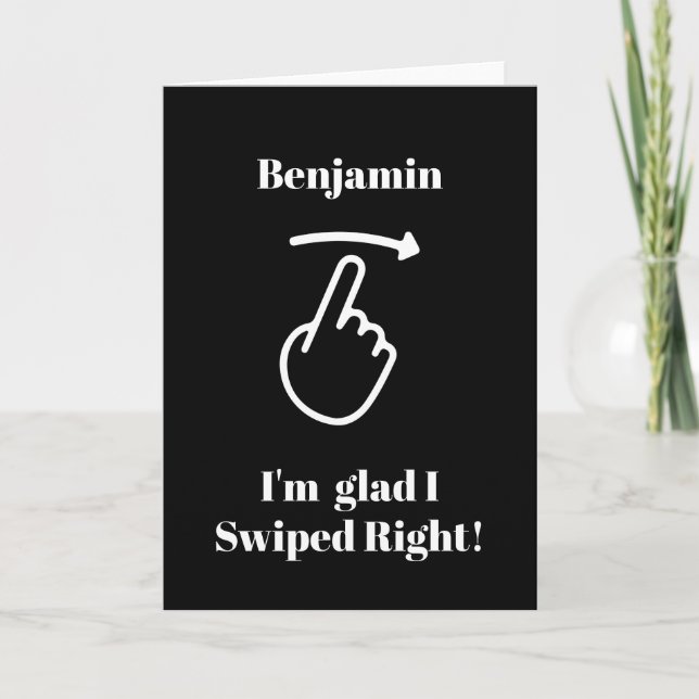 Graciosa tarjeta de San Valentín me alegro de habe (Anverso)