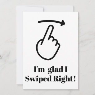 Graciosa tarjeta de San Valentín me alegro de habe