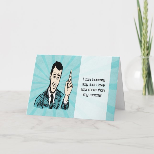 Graciosa tarjeta de San Valentín retro con Persona (Anverso)