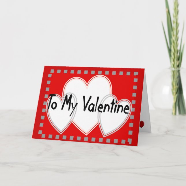 Graciosa tarjeta de San Valentín—Ver la parte tras (Anverso)