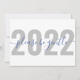 Graciosa tarjeta de vacaciones 2022 por favor sean