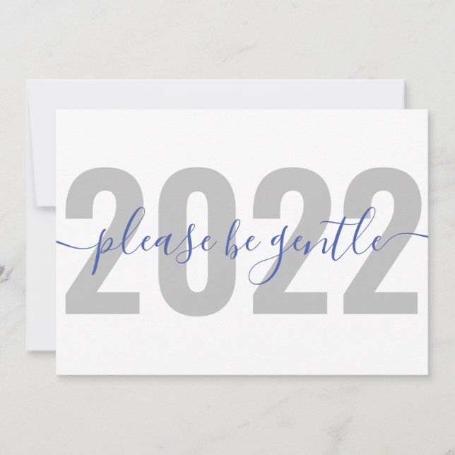 Graciosa tarjeta de vacaciones 2022 por favor sean (Anverso)