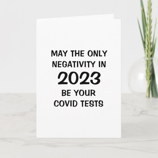 Graciosa tarjeta de vacaciones de Año Nuevo 2023 (Anverso)