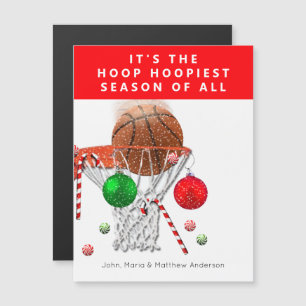 Graciosa tarjeta de vacaciones de baloncesto