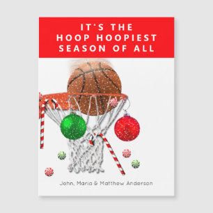 Graciosa tarjeta de vacaciones de baloncesto