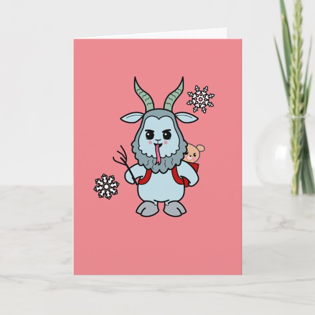 Graciosa tarjeta de vacaciones Yami Kawaii Merry K (Anverso)