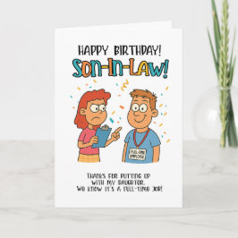 Graciosa tarjeta de yerno - Chiste de empleado a t