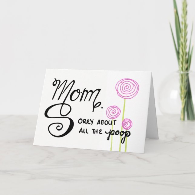 Graciosa tarjeta del día de la madre (Anverso)